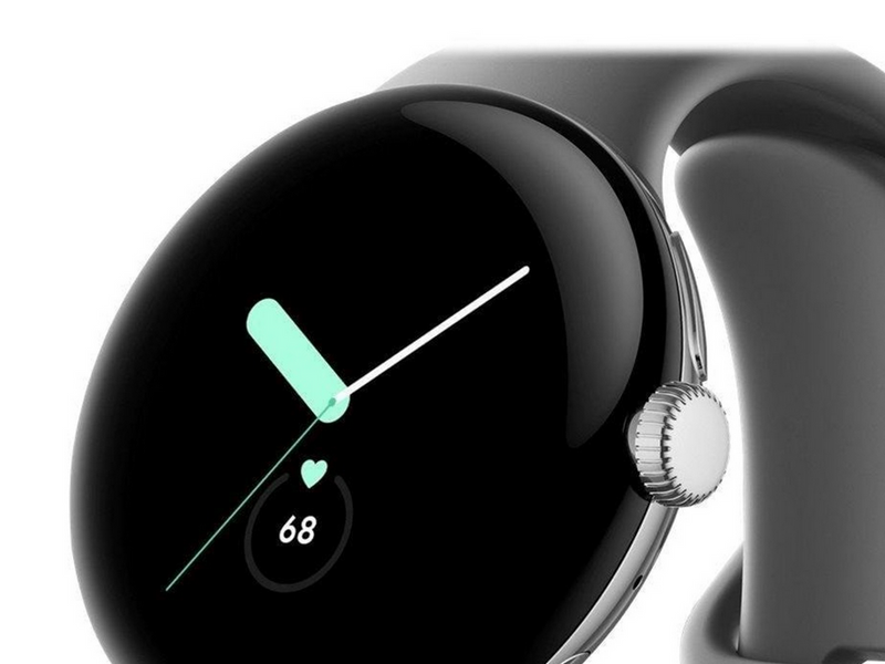 Google Pixel Watch LTE - Polished Silver with Charcoal Band