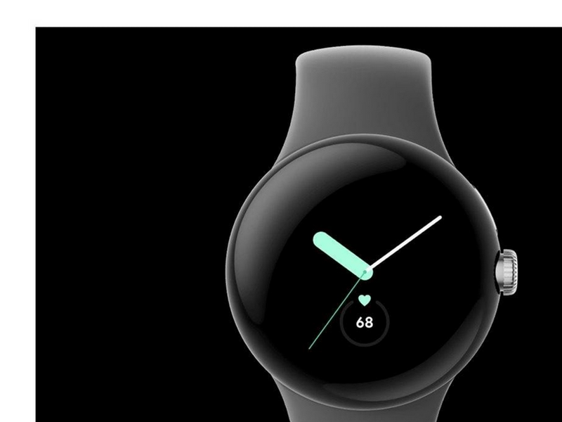 Google Pixel Watch LTE - Polished Silver with Charcoal Band