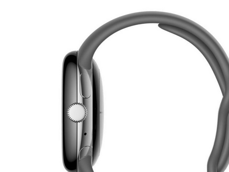Google Pixel Watch LTE - Polished Silver with Charcoal Band
