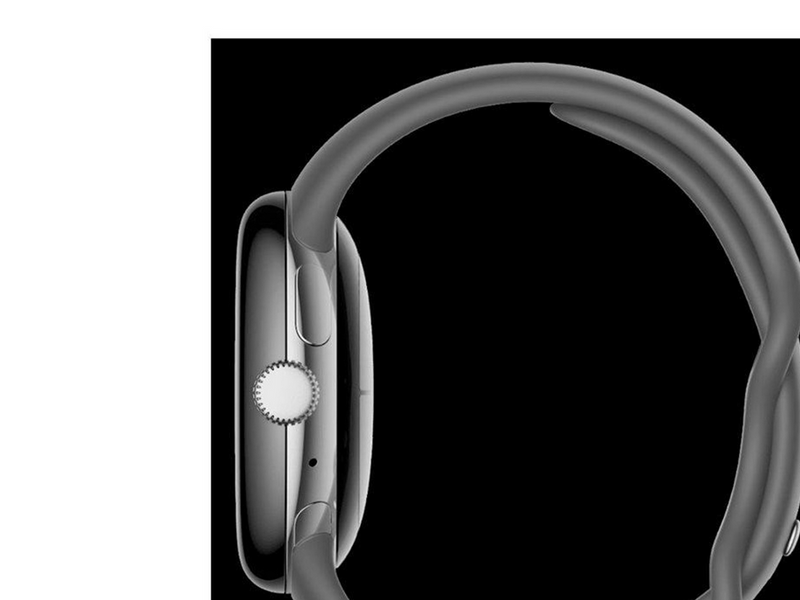 Google Pixel Watch LTE - Polished Silver with Charcoal Band