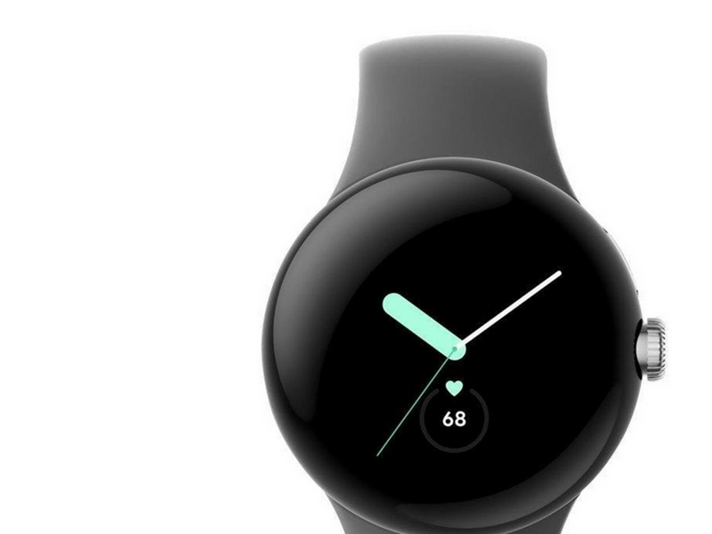 Google Pixel Watch LTE - Polished Silver with Charcoal Band