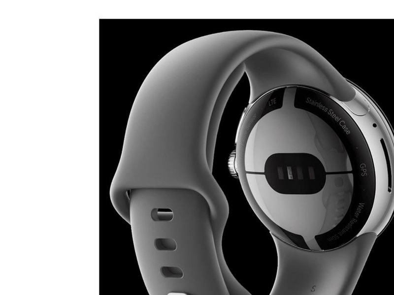 Google Pixel Watch LTE - Polished Silver with Charcoal Band
