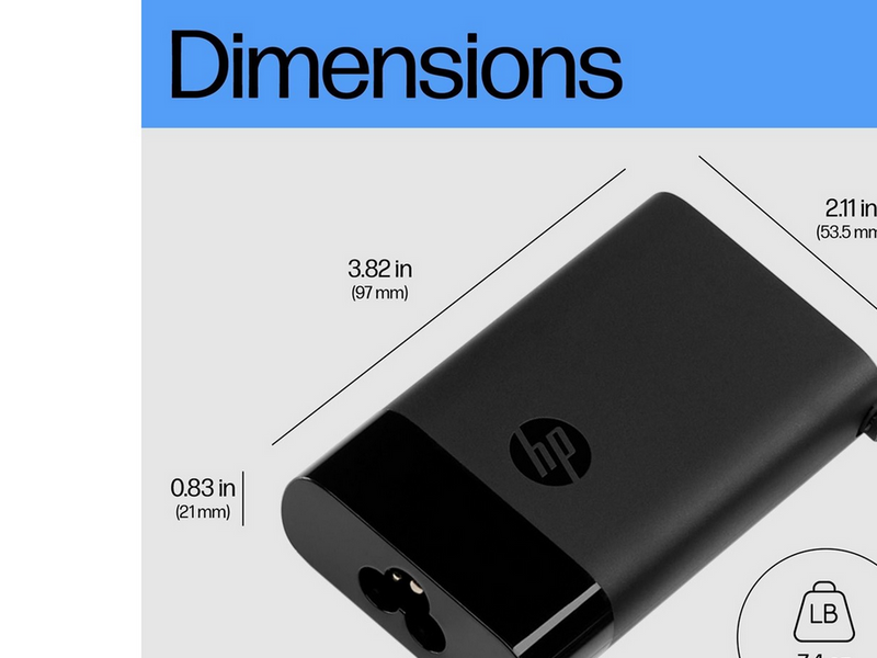 HP USB-C 65W Laptop Charger