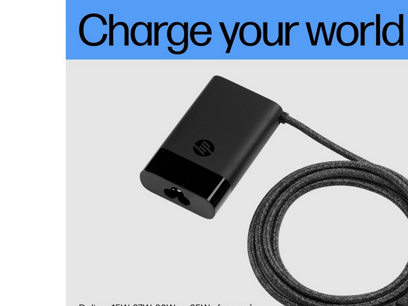 HP USB-C 65W Laptop Charger