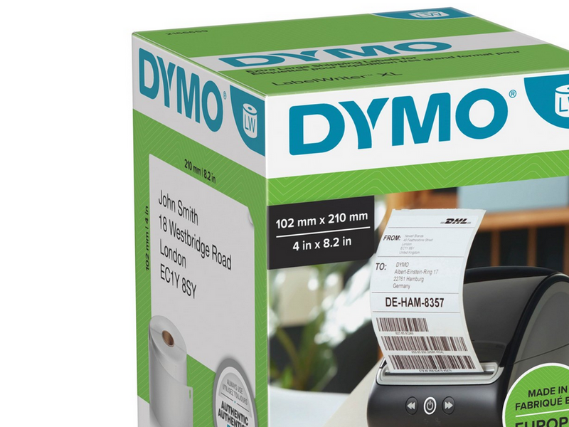 DYMO LabelWriter DHL Versandetiketten für LabelWriter 5XL/4XL-Etikettendrucker | 102 mm x 210 mm | Rolle mit 140 Etiketten | selbstklebend