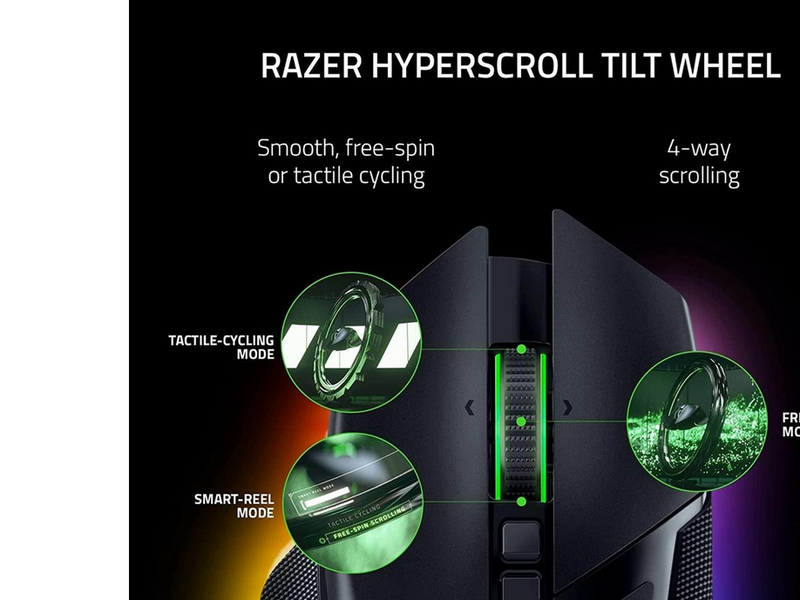 Razer Basilisk V3 Pro - Mercury - Gaming Maus (Weiß mit RGB Licht)