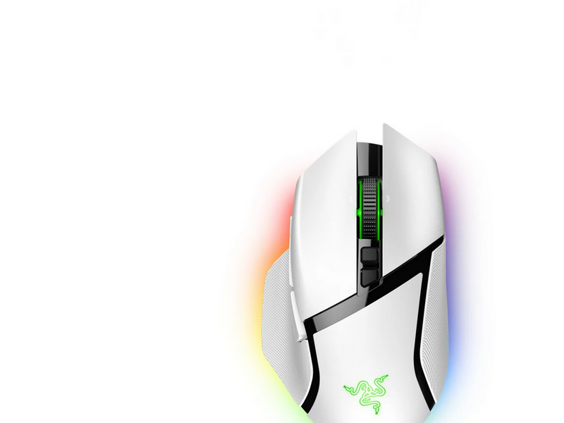 Razer Basilisk V3 Pro - Mercury - Gaming Maus (Weiß mit RGB Licht)
