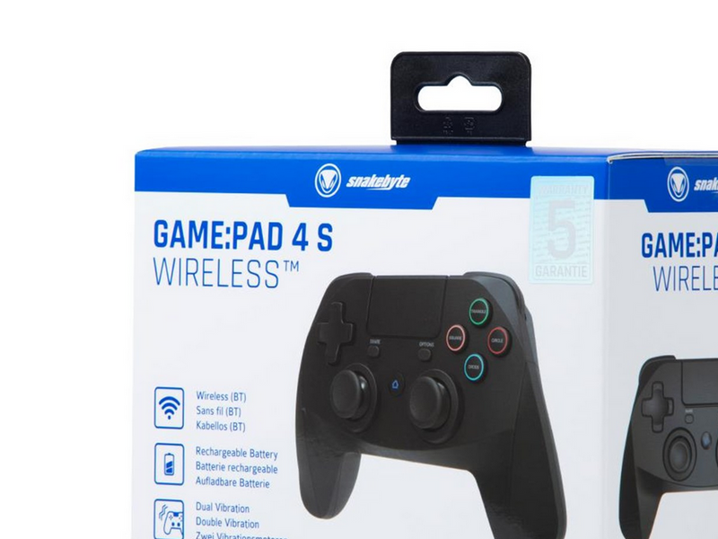 Snakebyte GAME:PAD 4 S WIRELESS (BLACK) - Wireless Controller - Sony PlayStation 4
