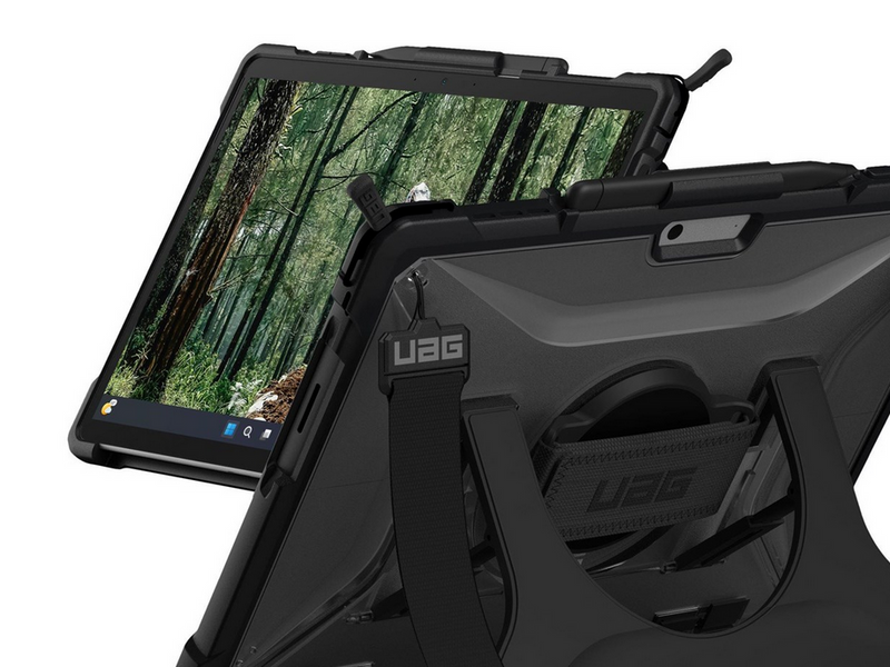 UAG Plasma Series Rugged Case for Surface Pro 13" 12/11/10/9 - Plasma Series w/ Handstrap and Shoulder Strap - Clear