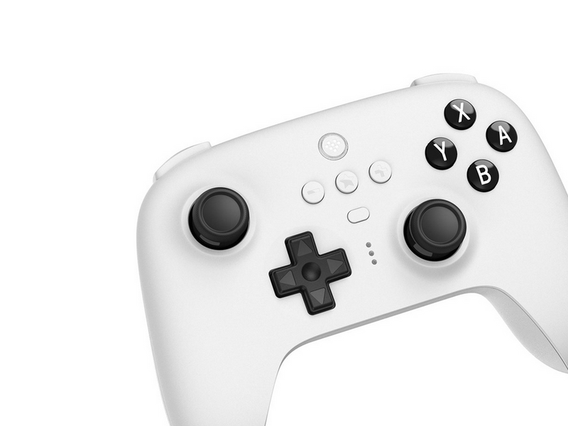 8BitDo Ultimate Bluetooth Controller w/ Charging Dock - White - Wireless - Nintendo Switch