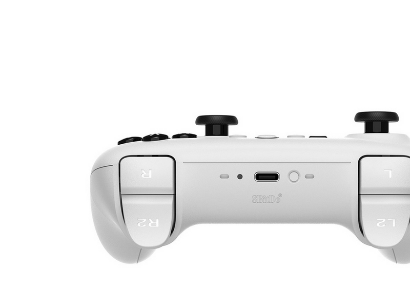 8BitDo Ultimate Bluetooth Controller w/ Charging Dock - White - Wireless - Nintendo Switch