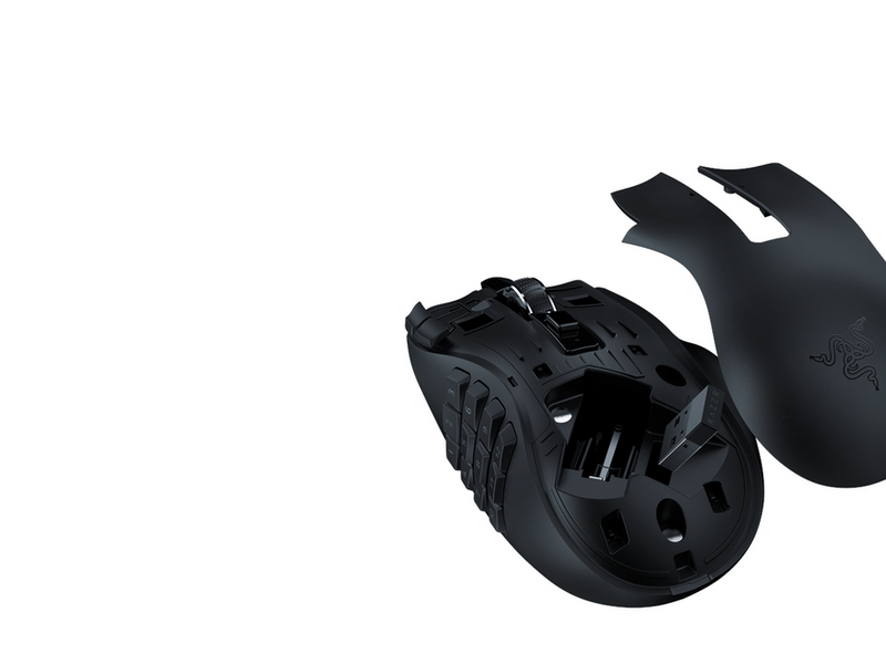 Razer Naga V2 HyperSpeed - Wireless MMO Gaming Mouse - Gaming Maus (Schwarz)