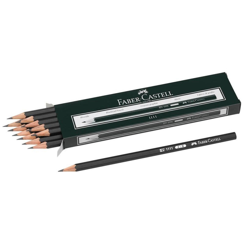 FABER-CASTELL 1111 Bleistifte B schwarz - 12 Stück