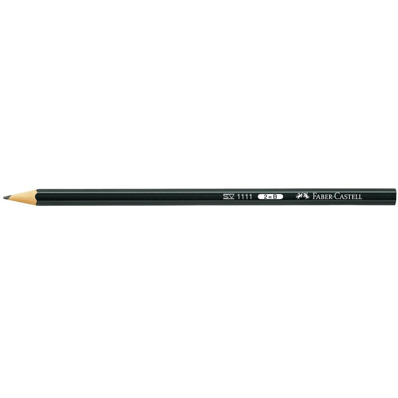 FABER-CASTELL 1111 Bleistifte B schwarz - 12 Stück