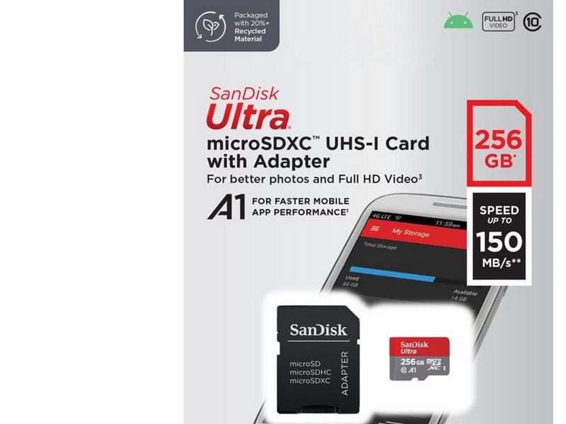 SANDISK Ultra microSD/SD - 150MB/s - 256GB