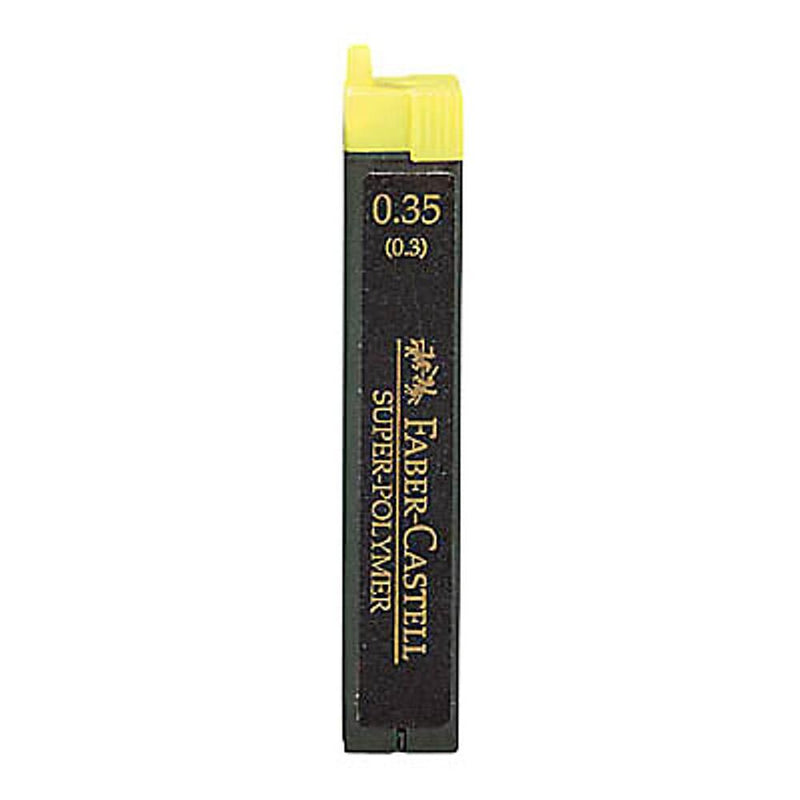 FABER-CASTELL SUPER-POLYMER Bleistiftminen schwarz HB 0,35 mm - 12 Stück