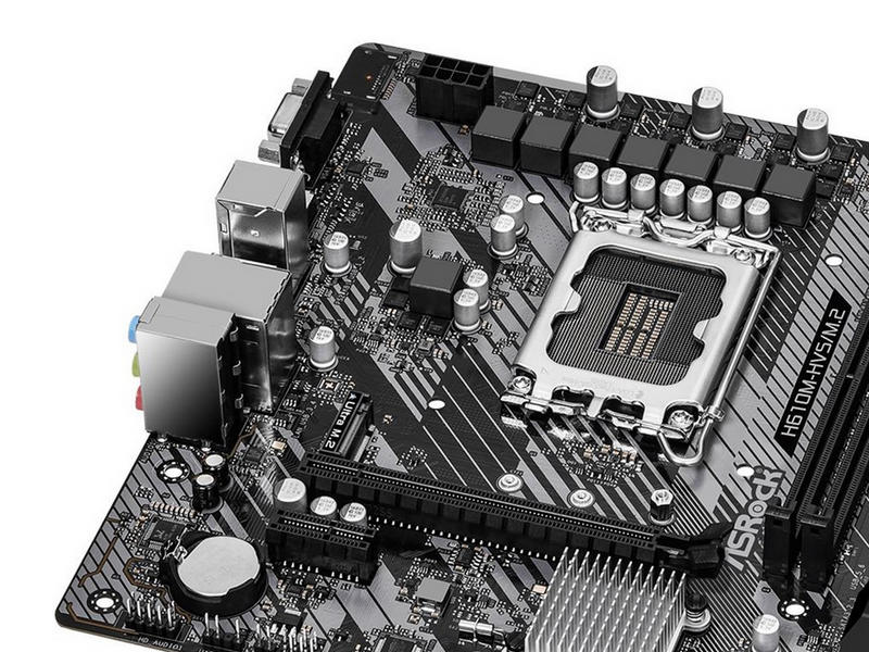ASRock H610M-HVS/M.2 R2.0 Mainboard - Intel H610 - Intel LGA1700 - DDR4 RAM - Micro-ATX