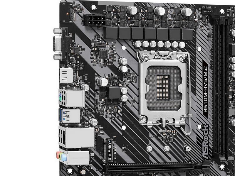 ASRock H610M-HVS/M.2 R2.0 Mainboard - Intel H610 - Intel LGA1700 - DDR4 RAM - Micro-ATX