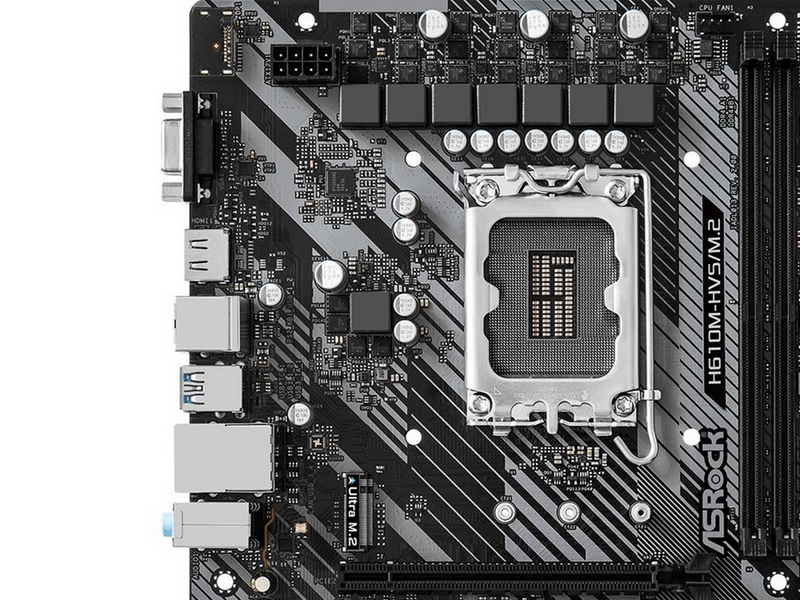 ASRock H610M-HVS/M.2 R2.0 Mainboard - Intel H610 - Intel LGA1700 - DDR4 RAM - Micro-ATX