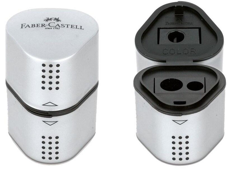 FABER-CASTELL GRIP 2001 Spitzdose - silber