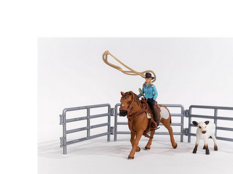 Schleich Cowgirl Team Roping Fun