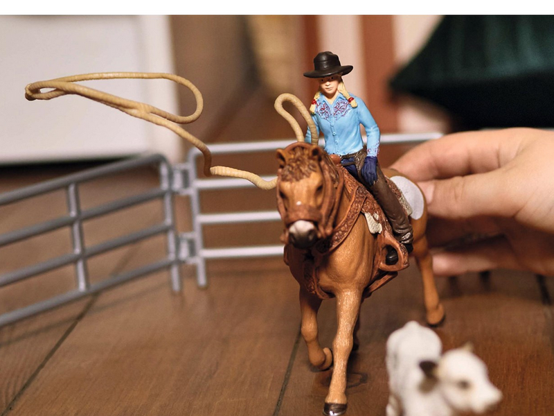 Schleich Cowgirl Team Roping Fun