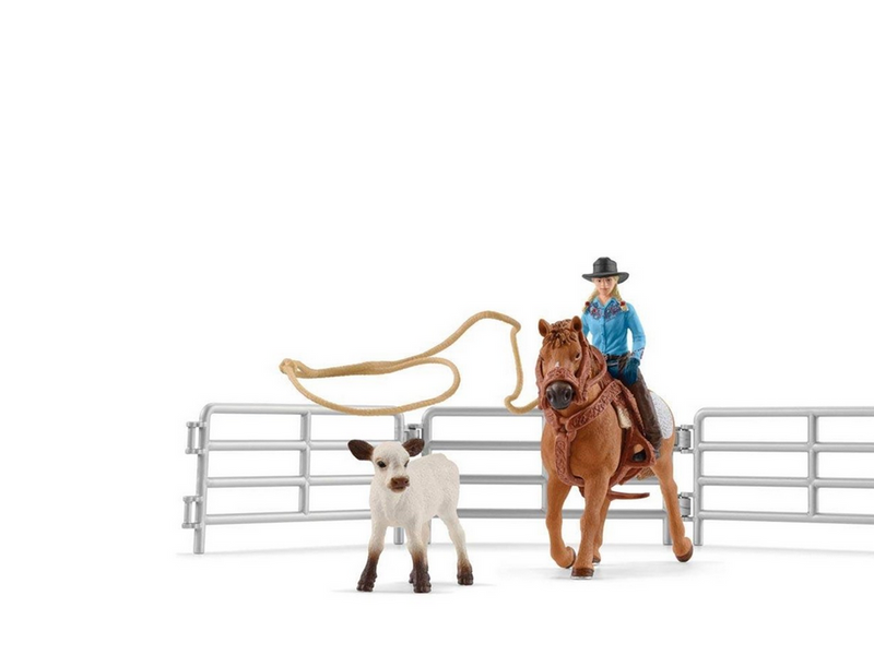 Schleich Cowgirl Team Roping Fun