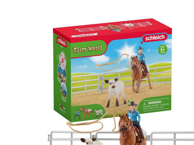 Schleich Cowgirl Team Roping Fun