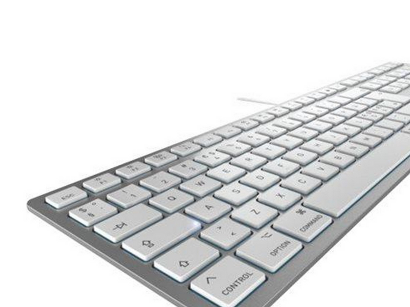 Cherry KC 6000 SLIM FOR MAC - Tastatur - Nordic ISO - Silber