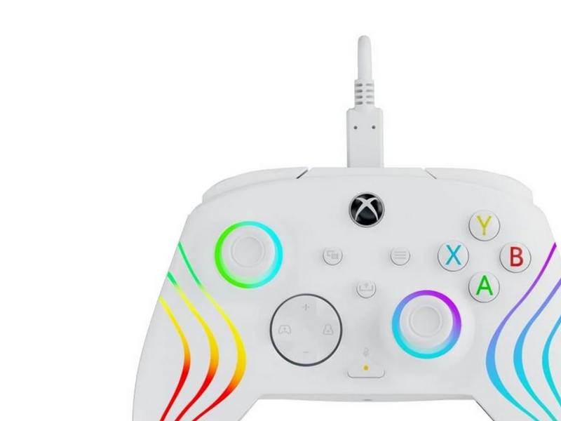 PDP Afterglow Wave Wired Controller - White - Wired Controller - Microsoft Xbox One