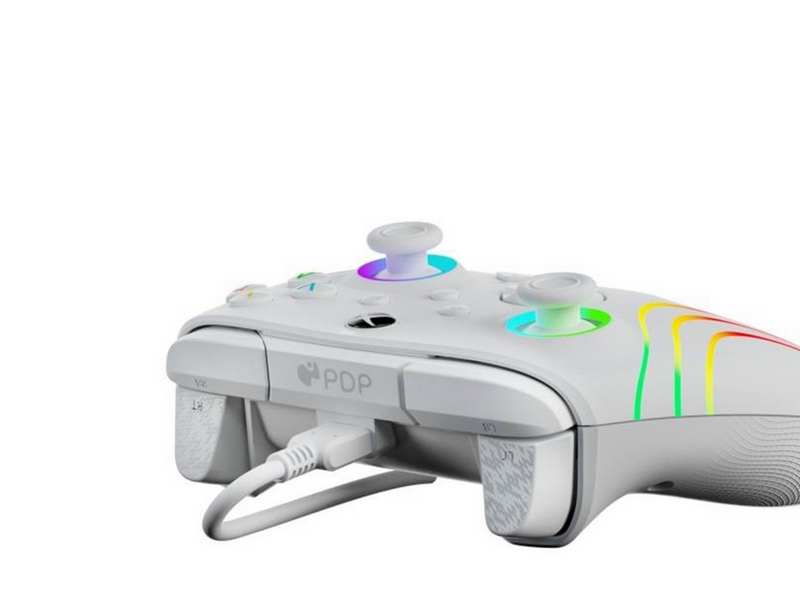 PDP Afterglow Wave Wired Controller - White - Wired Controller - Microsoft Xbox One