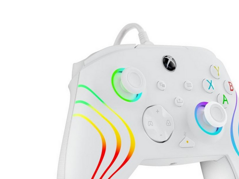 PDP Afterglow Wave Wired Controller - White - Wired Controller - Microsoft Xbox One