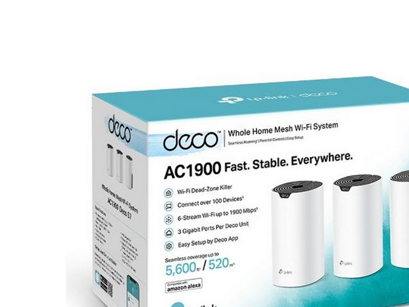 TP-Link Deco S7 AC1900 Whole Home Mesh Wi-Fi System (3-Pack) - Mesh router Wi-Fi 5