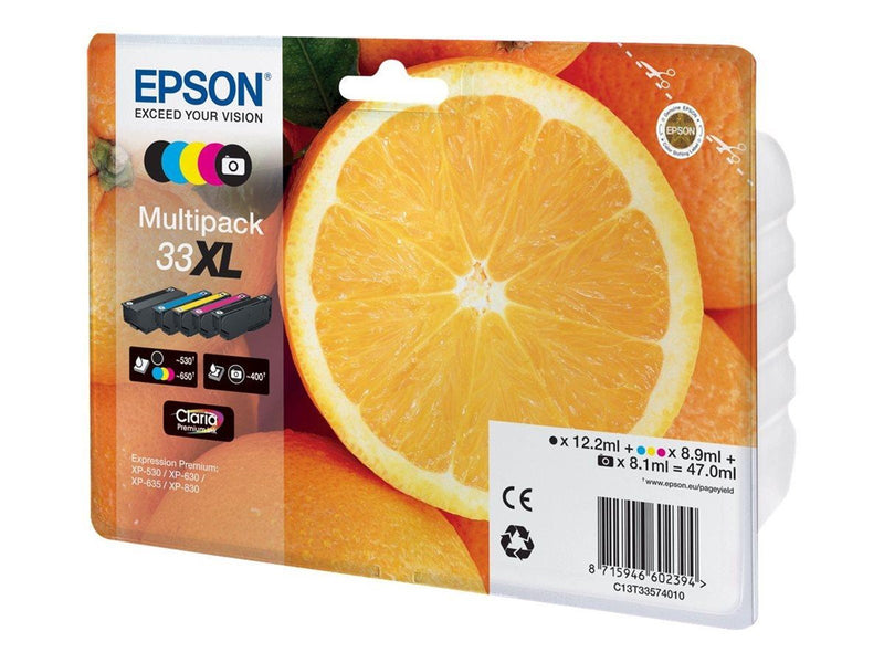 Epson 33XL Multipack 5-Pack (Black Yellow Cyan Magenta Photo Black) - Tintenpatrone Cyan