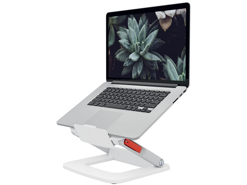 Leitz Ergo Verstellbarer Multi-Winkel Laptopständer, 63% recycelter Kunststoff, Weiß