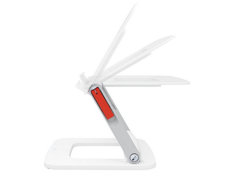 Leitz Ergo Verstellbarer Multi-Winkel Laptopständer, 63% recycelter Kunststoff, Weiß
