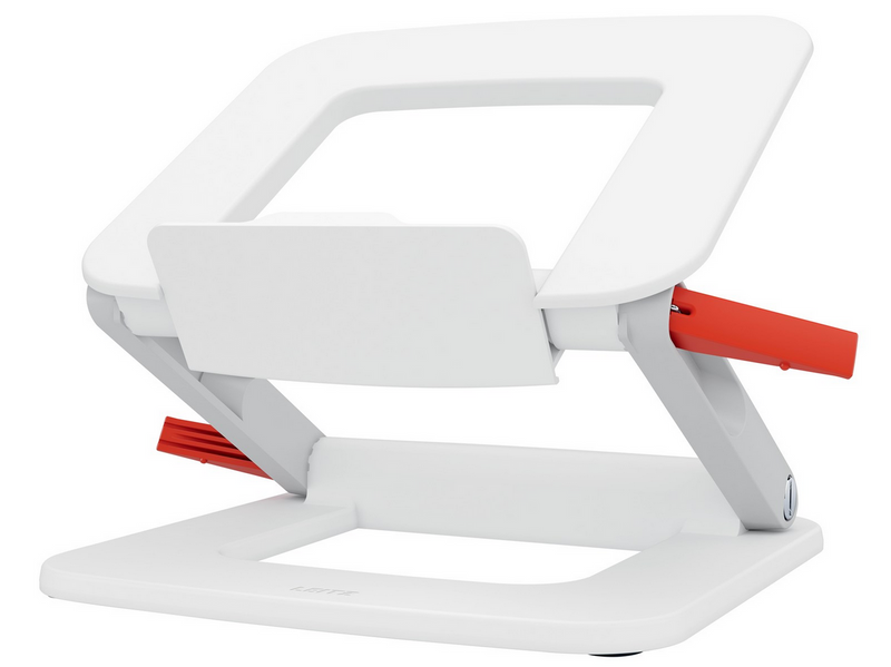 Leitz Ergo Verstellbarer Multi-Winkel Laptopständer, 63% recycelter Kunststoff, Weiß