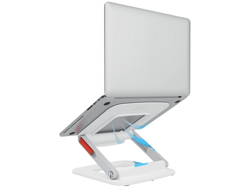 Leitz Ergo Verstellbarer Multi-Winkel Laptopständer, 63% recycelter Kunststoff, Weiß
