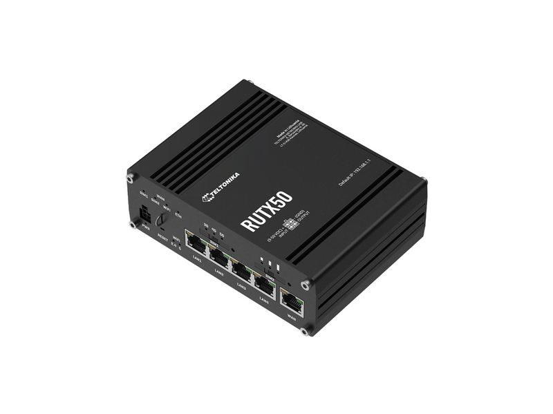 Teltonika RUTX50 Industrial 5G Router - Wireless router 802.11a/b/g/n/Wi-Fi 5 Wave 2