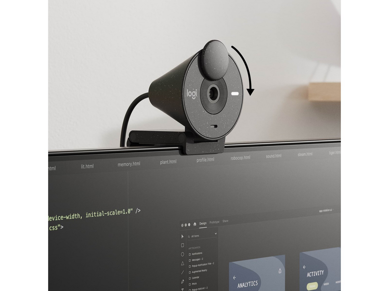 Logitech Brio 300 Full HD webcam - Graphite