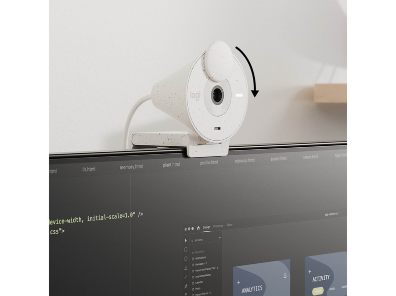 Logitech Brio 300 Full HD webcam - Off-White