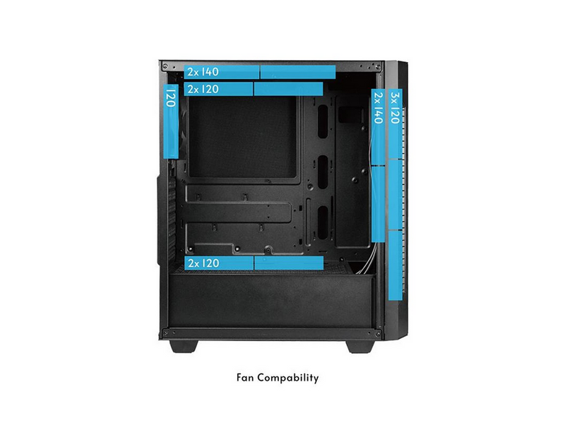 Chieftec Elox Series AS-01B-OP - Gehäuse - Tower - Schwarz