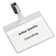 DURABLE Namensschilder mit Clip 9,0 x 6,0 cm - 25 Stück