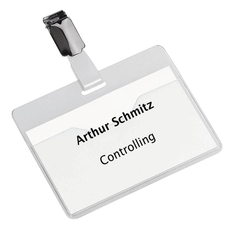 DURABLE Namensschilder mit Clip 9,0 x 6,0 cm - 25 Stück