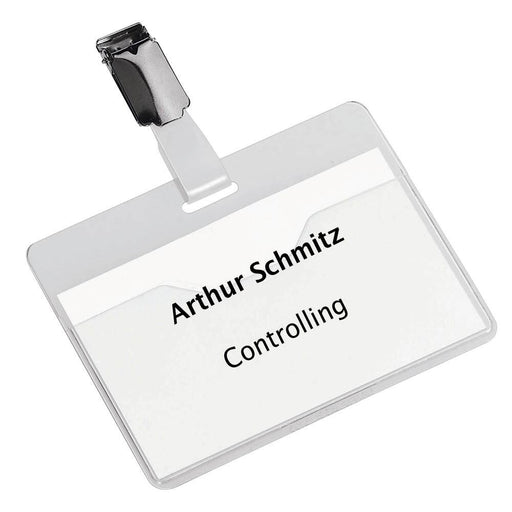 DURABLE Namensschilder mit Clip 9,0 x 6,0 cm - 25 Stück
