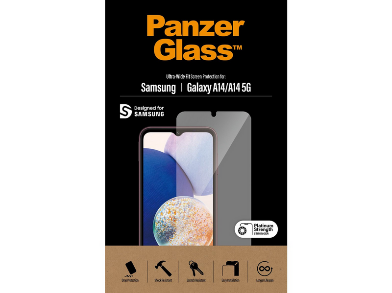 PanzerGlass Screen Protector Samsung Galaxy A14 | A14 5G | Ultra-Wide Fit