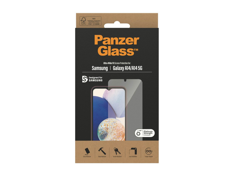 PanzerGlass Screen Protector Samsung Galaxy A14 | A14 5G | Ultra-Wide Fit