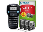 DYMO LabelManager 160 Etikettendrucker-Starterkit | mit 3 Rollen Dymo D1 Label Tape