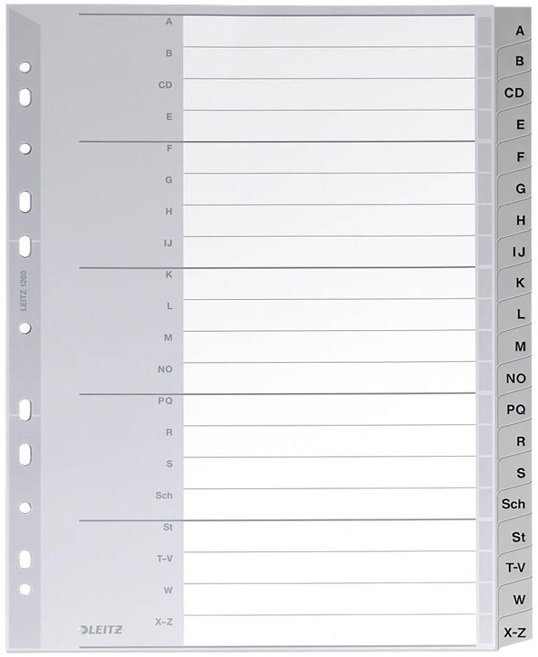 LEITZ A4 Ordnerregister A-Z Plastik - 20-teilig