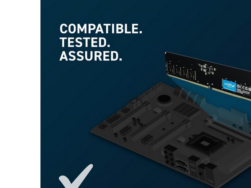 Crucial UDIMM DDR5-5600 - 64GB - CL46 - Dual Channel (2 pcs) - AMD EXPO & Intel XMP - Schwarz